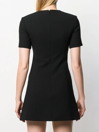 Shop Saint Laurent Flared Mini Dress In Black