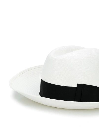 Borsalino Strap Detail Hat In Neutrals