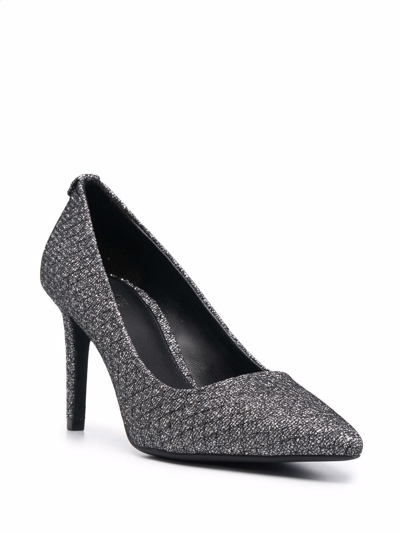 Shop Michael Kors Embroidered Pointed Pumps In Silber