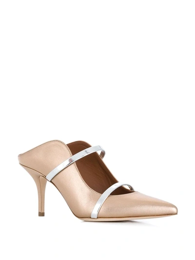 Shop Malone Souliers Maureen Pointed Mules In Gold