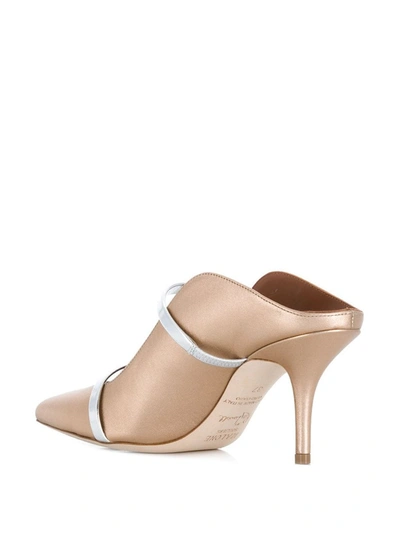 Malone Souliers Metallic Leather Maureen Mules 70 In Brown