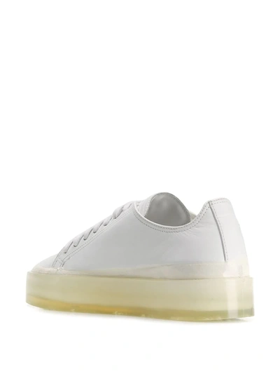 Shop Msgm Oversized Sole Sneakers In White