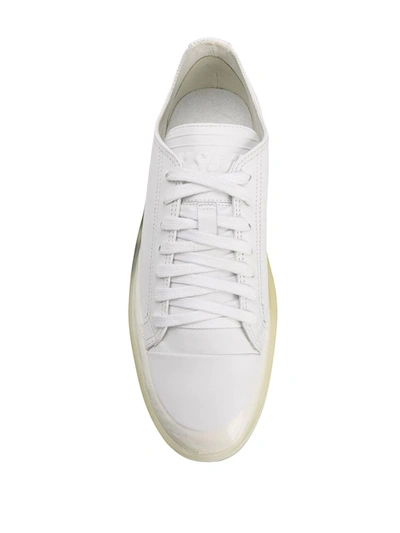 Shop Msgm Oversized Sole Sneakers In White