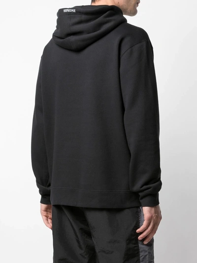 Shop Supreme X Nike Leather-appliqué Hoodie In Black