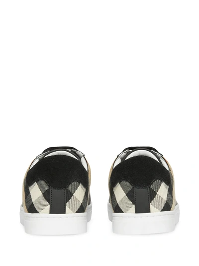 Shop Burberry House Check Low-top Sneakers In Black