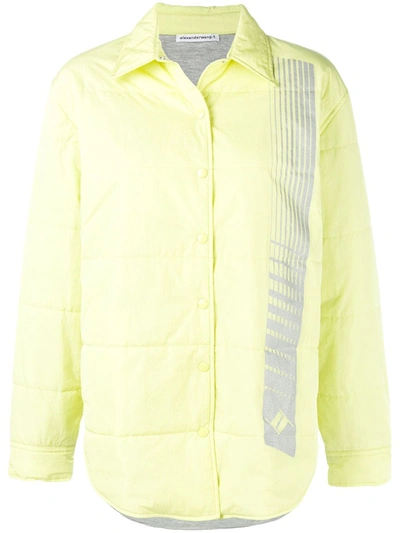 Shop Alexander Wang T Quilted Straight Jacket In Yellow