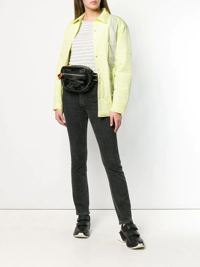 Shop Alexander Wang T Quilted Straight Jacket In Yellow