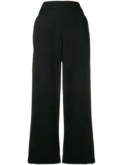 Shop Theory Cropped Straight-leg Trousers In Black
