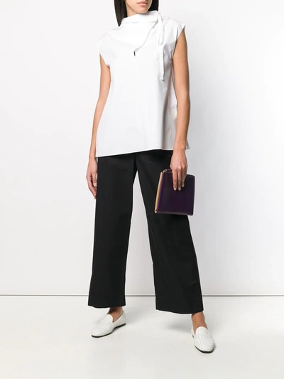 Shop Theory Cropped Straight-leg Trousers In Black