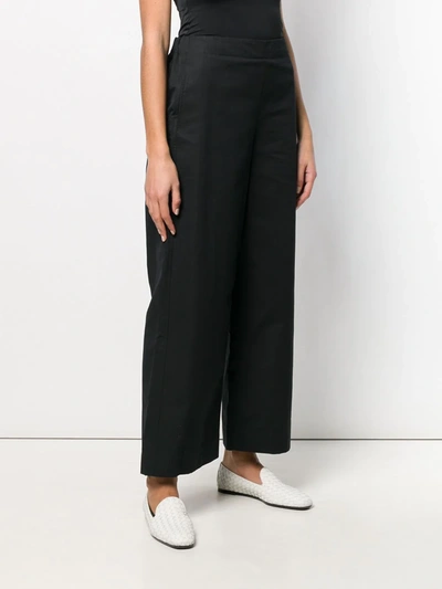 Shop Theory Cropped Straight-leg Trousers In Black