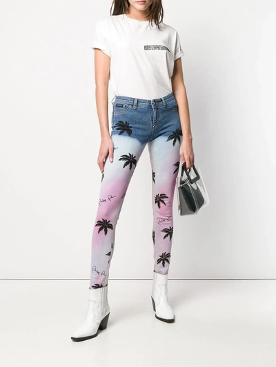 Shop Philipp Plein Aloha Plein Skinny Jeans In Blue