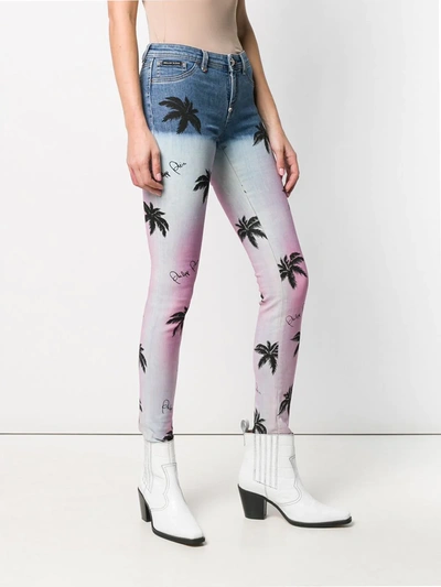 Shop Philipp Plein Aloha Plein Skinny Jeans In Blue