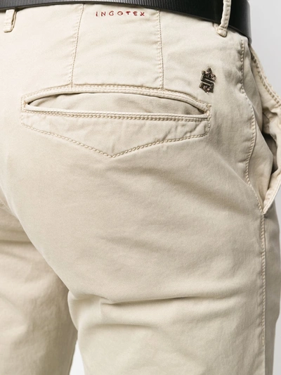 Shop Incotex Straight-leg Chinos Trousers In Neutrals