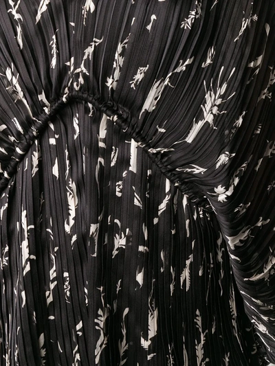Shop Givenchy Floral Print Long Dress In Black
