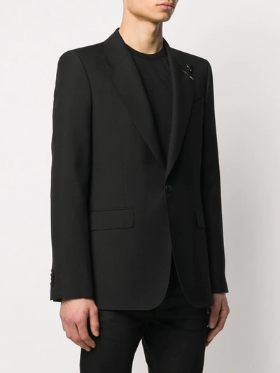 Shop Givenchy Piercing-detail Blazer In Black