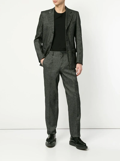 Pre-owned Comme Des Garçons Notched Lapel Suit In Grey
