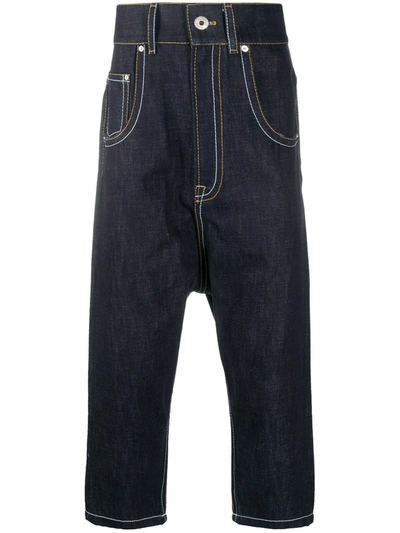 Shop Lanvin Drop-crotch Jeans In Blue