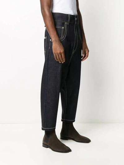 Shop Lanvin Drop-crotch Jeans In Blue