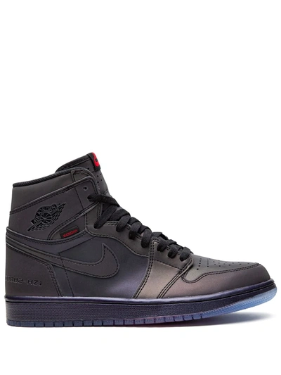 Jordan 1 fearless hot sale black and red