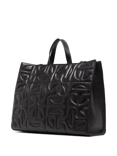 Shop Moose Knuckles X Telfar Large Leather Tote Bag In Black