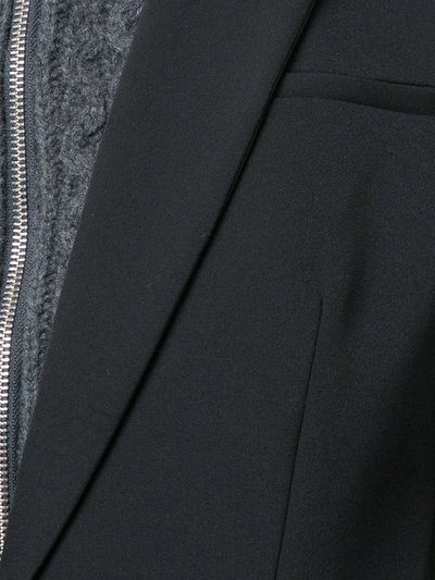 Veronica Beard Zip Pocket Single-breasted Blazer In Black