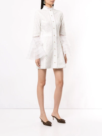 Shop Macgraw Embroidered Sincerity Dress In White
