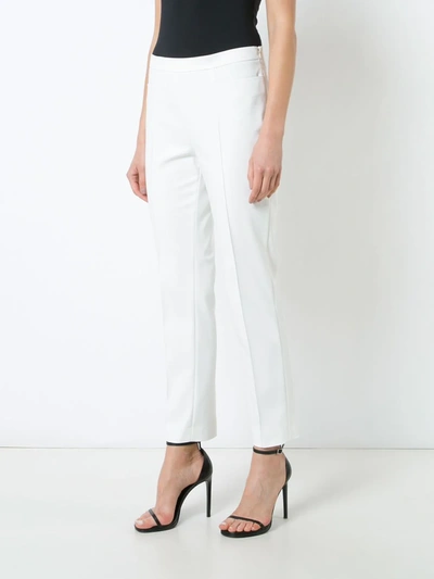 Shop Akris Punto Franca Cropped Trousers In White