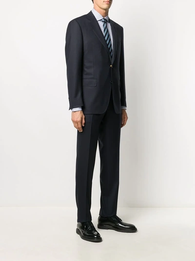 Shop Canali Two-piece Formal Suit In Blue