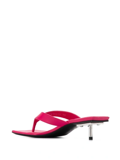 Shop Balenciaga Structured Low-heel Sandals In Pink
