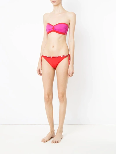 Shop Amir Slama Strapless Bikini Set In Red