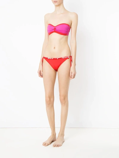 Amir Slama Strapless Bikini Set In Red
