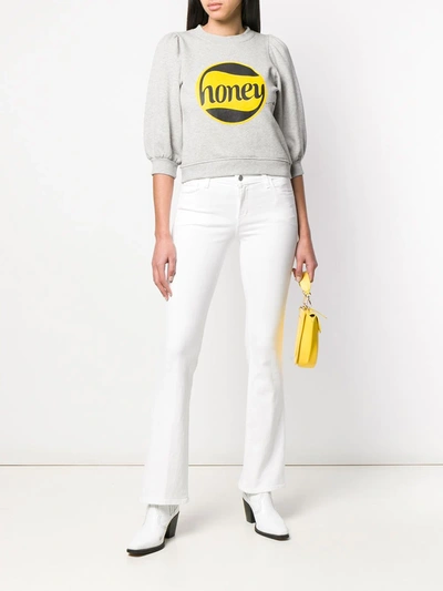 Shop J Brand Low-rise Bootcut Trousers In White