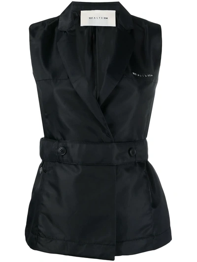 Shop Alyx Belted Wrap-front Gilet In Black