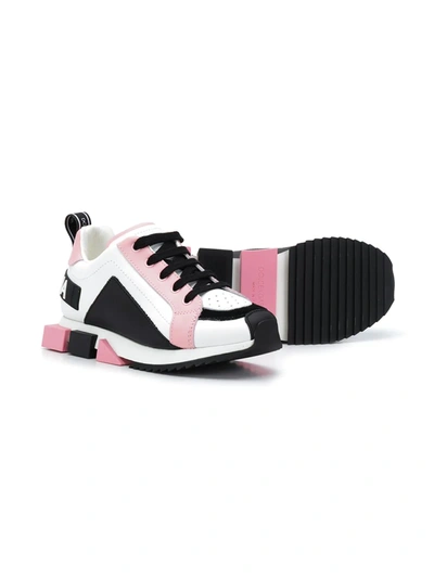 Shop Dolce & Gabbana Colour Blocked Sneakers In White