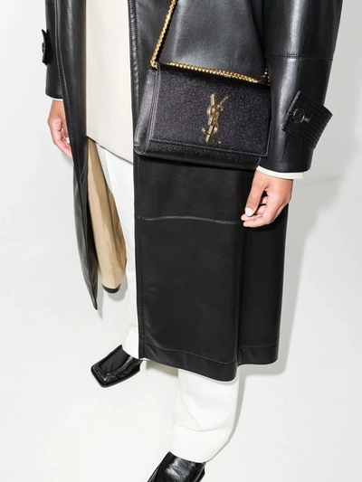 Saint Laurent Small Kate Leather Shoulder Bag In Black
