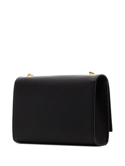 Shop Saint Laurent Small Kate Leather Shoulder Bag In Black
