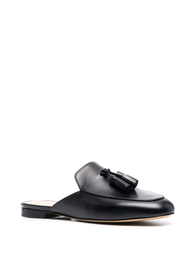 Shop Scarosso Giorgina Tassel-detail Mules In Black