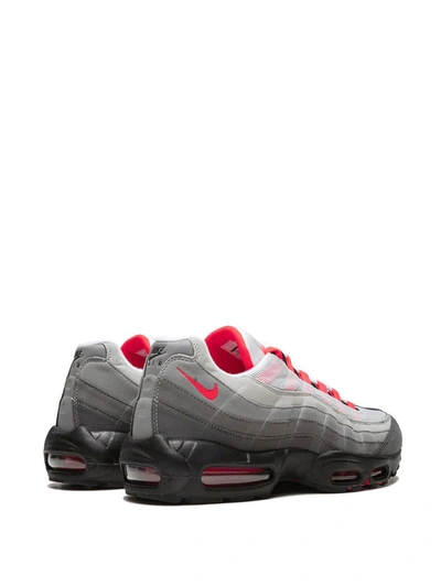 Shop Nike Air Max 95 Og "solar Red" Sneakers In Grey