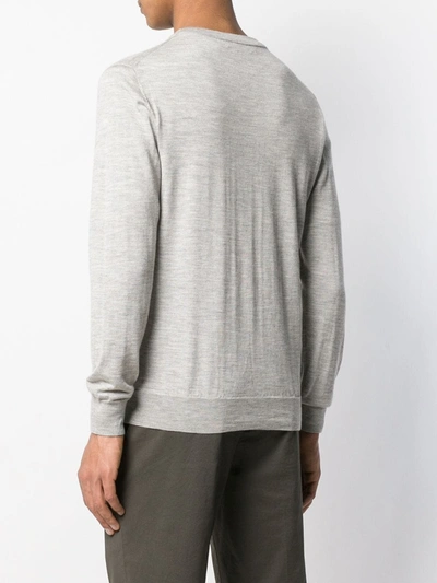 Shop N•peal Round-neck Cashmere-blend Jumper In Neutrals