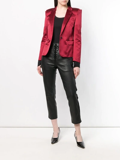 Ben Taverniti Unravel Project Deconstructed Blazer In Red