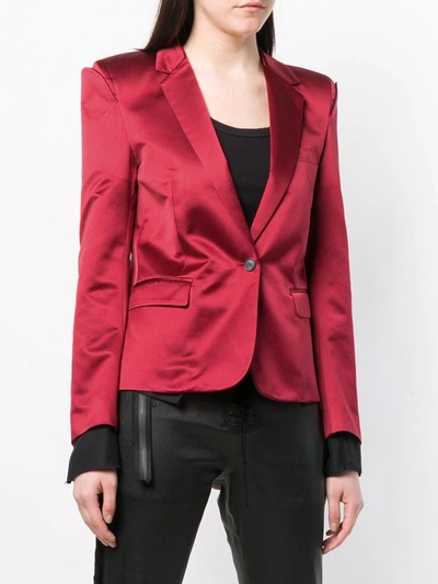 Ben Taverniti Unravel Project Deconstructed Blazer In Red