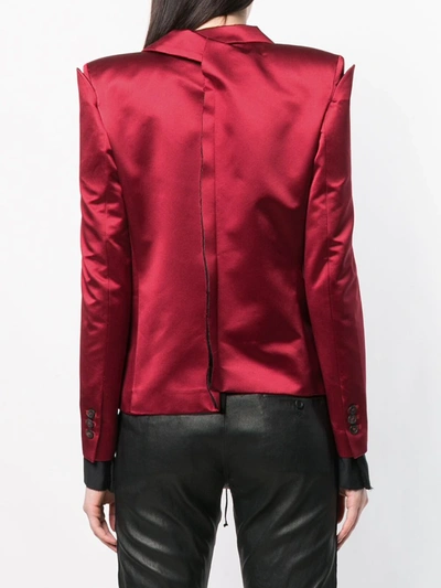 Ben Taverniti Unravel Project Deconstructed Blazer In Red