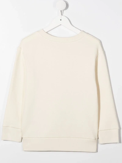 Shop Gucci Logo-print Sweatshirt In Neutrals