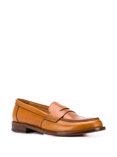 Shop Scarosso Harper Slip-on Loafers In Brown
