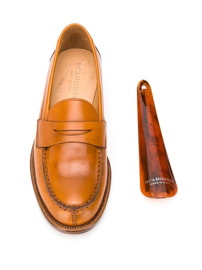 Shop Scarosso Harper Slip-on Loafers In Brown