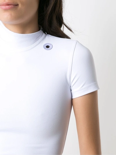 Shop À La Garçonne Asymmetric Turtleneck Blouse In White