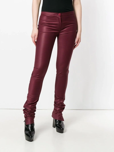 Pre-owned Romeo Gigli Vintage Super Skinny Trousers In Red