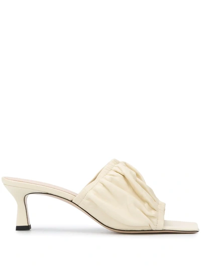Wandler Ava Kitten Leather Mules In Neutrals