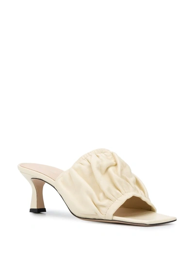 Wandler Ava Kitten Leather Mules In Neutrals