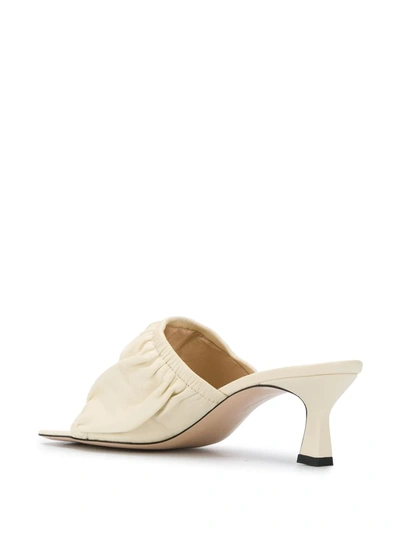 Wandler Ava Kitten Leather Mules In Neutrals